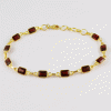 Superb Garnet Brass Bracelet J - BZB998 18K Gold Plated Cut Octagon Shape 4x6mm Bezel Setting Brass Bracelet